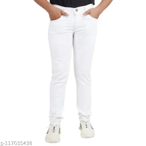 Men's fashion denim jeans, solid color, size 28/waist 28in & length 42in, made in India