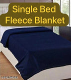 Blue fleece blanket, single bed size