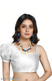 Yellow saree with mirror work, cut georgette style