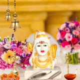 High-quality polyresin Shiv Murti (35 inch, 6 cm width x 8 cm height), intricately designed Shiva Parivar statue - Indian artistry for spiritual home decor