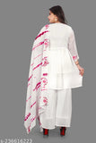 White embroidered sharara set top with sharara for womens and girls