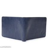Solid faux leather bi-fold wallet, perfect for daily use with 2 compartments and a slim design
