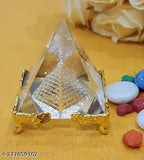 Crystal Pyramid, Vastu/Feng Shui, spreads positive energy & promotes prosperity - 5cm, Indian-made