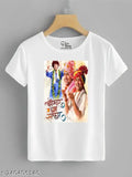 Striped polyester Baba Bageshwar Dham Sarkar t-shirt, short sleeves, size M for Indian spiritual fashion
