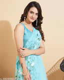 Embroidered net saree in Bangalori silk, Vaamika14 single piece from India