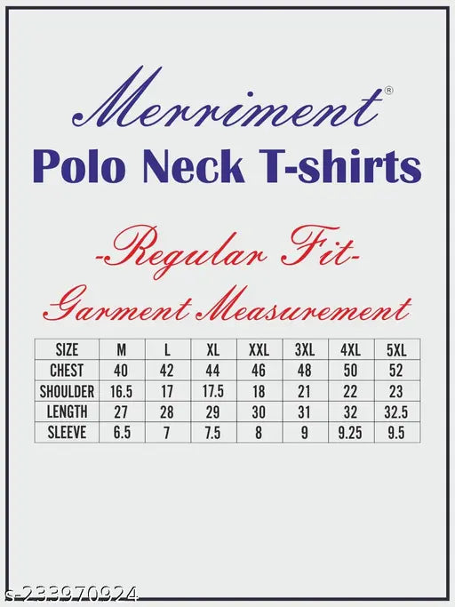 Men's cotton blend half sleeve polo t-shirt with printed merriment design, short sleeves and collar. Available in sizes M (40in chest, 27.5in length), XL (44in chest, 28.5in length), XXL (46in chest, 29in length). Made in India
