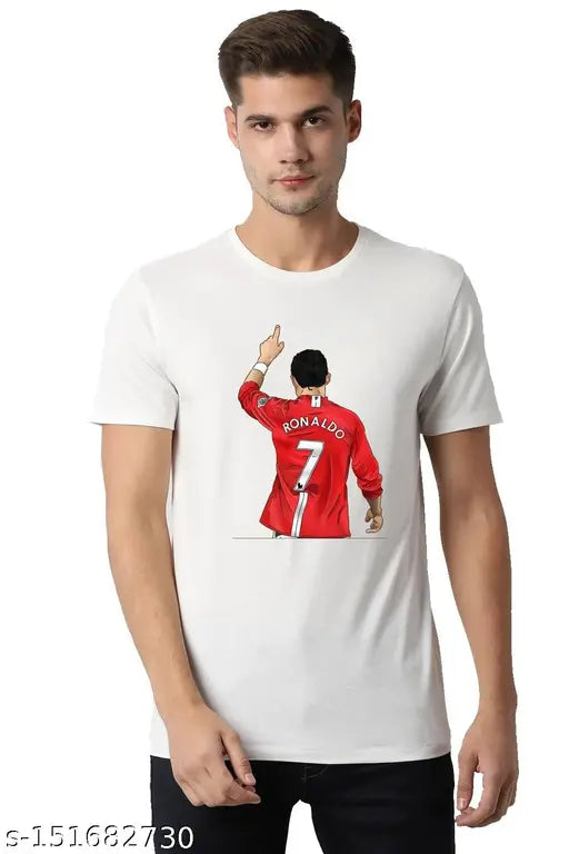 Ronaldo polyester t-shirt, official design for soccer fan apparel (India)