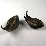 Black wooden Feng Shui showpiece, 11 pieces of sacred Bat Head Roots from India
