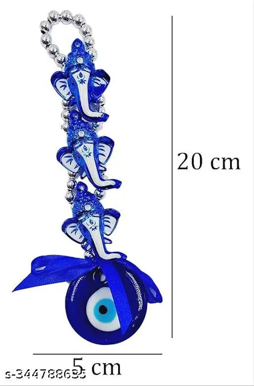 Attractive plastic Feng Shui Ganesh Evil Eye hanging for home, office protection - India