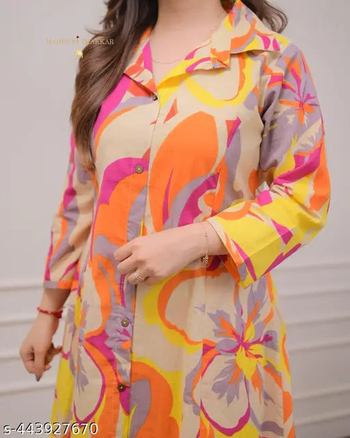 Rayon printed kurta set with palazzos, three-quarter sleeves, women's ethnic wear from India
