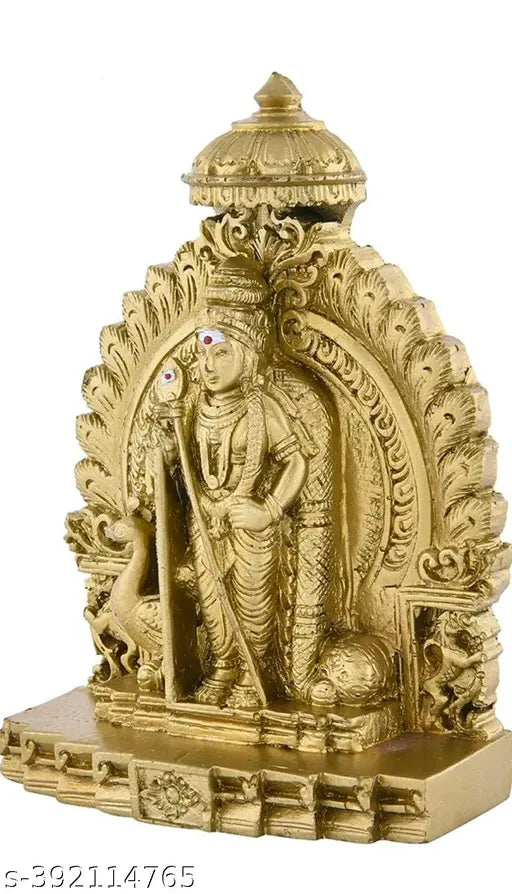 Black resin Murugar statue, Indian God Idol, 12cm medium size