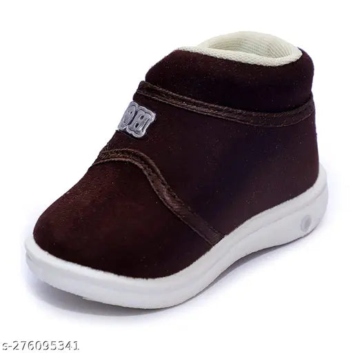 Brown velvet slip-on shoes with whistle, trendy children's footwear