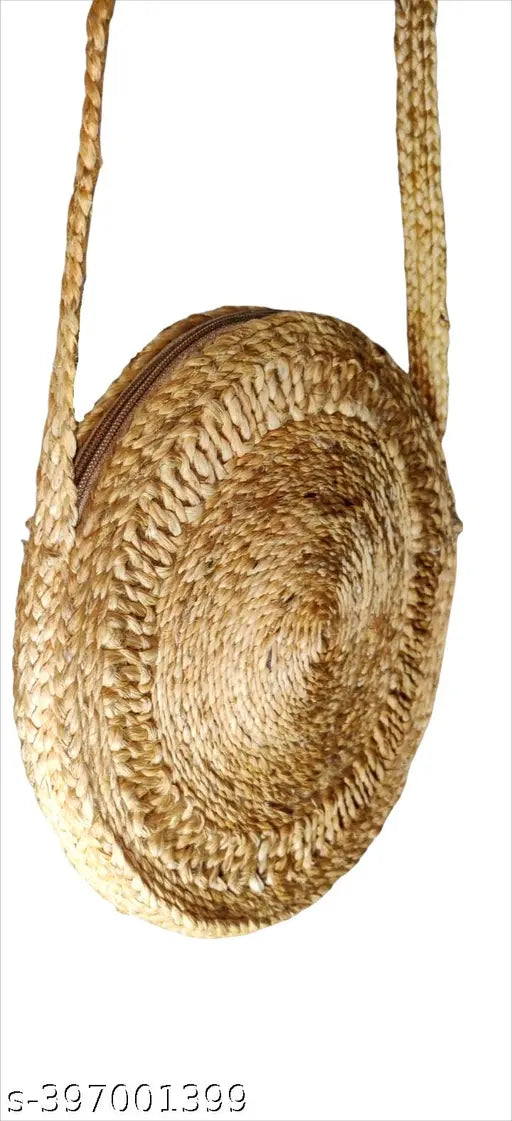 Malvolio jute sling bag, stylish eco-friendly women's accessory, handmade from natural materials