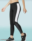 Black Solid Lycra Gym Jeggings by A.S.jeggings - Super stylish activewear for women's workouts
