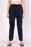 Blue cotton printed women's pajamas