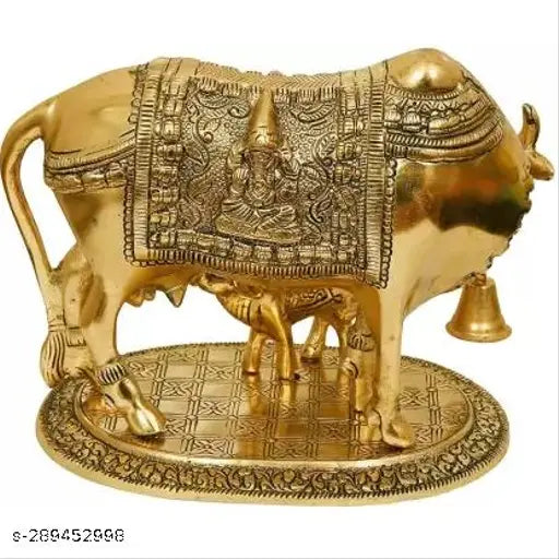 Golden idol cow with calf