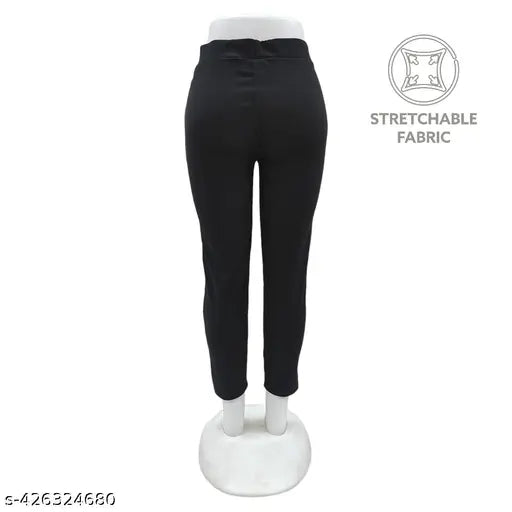 Solid Lycra jeggings formal pant, premium stretchable & skin-friendly, Indian origin