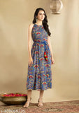 Rayon sleeveless print combo top by Anira, made in India