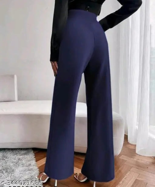 Purple high rise women's trousers