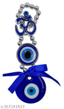 Glass Evil Eye figurine for home protection, Indian-made feng shui decor, 5cm x 7cm x 16cm