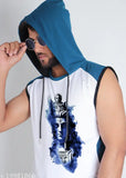Shiv Har Har polycotton sleeveless t-shirt, vibrant print design, refreshing weekend wear, India origin