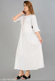 Long printed anarkali dress