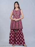 Purple cotton lehenga with flared bottoms and ruffled hem