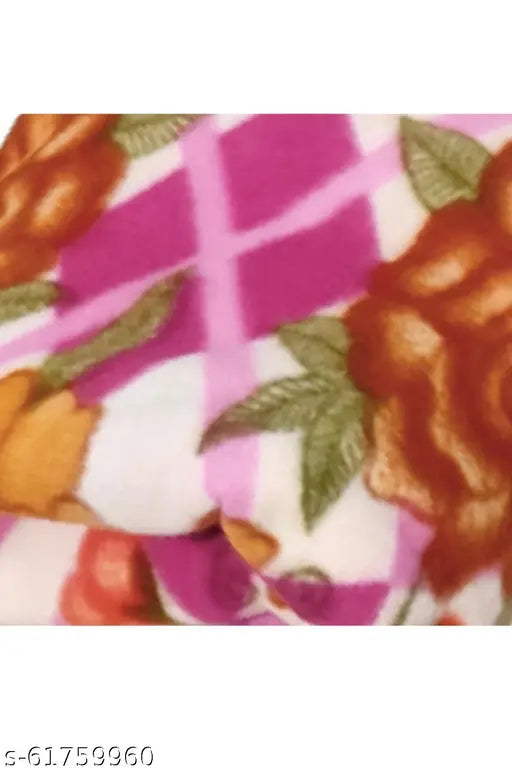 Lightweight Polar Fleece Single Blanket, durable and versatile for winter and summer use, free size