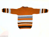 Mustard-striped wool sweater for boys (3-4 years), soft knit fabric and snug fit