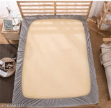 White glace cotton fitted queen bedsheet & pillow covers (180 thread count) - superfine, romantic design, elastic border for a firm fit, ideal for adult use in summer, made in India