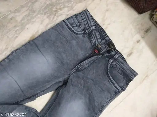 High-quality denim cotton jeans for men, dyed/washed, stretchable, casual fit (N:2), Indian origin