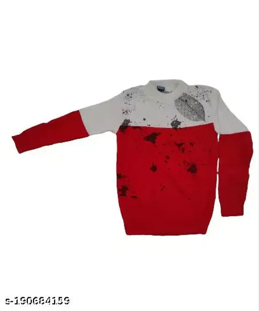 Wool long sleeve boys top with printed net design by Nice Design Boys (India)