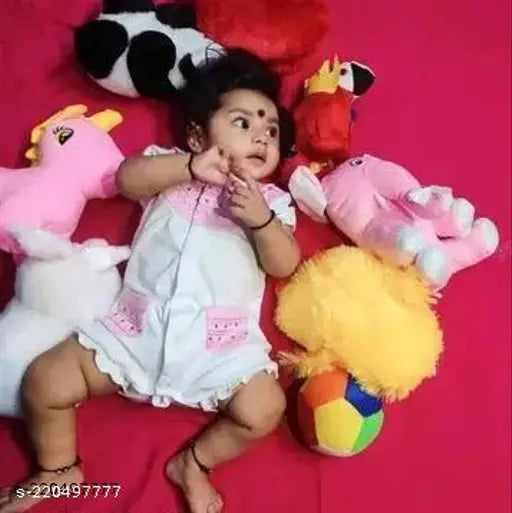 Soft toys pack of 8, featuring teddy bear, panda, elephant - Paglu Classic Combo, high-quality fabric net, perfect for kids & loved ones