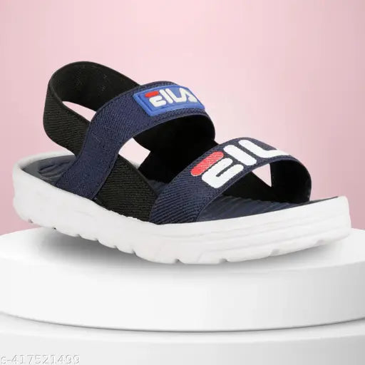 Bright blue casual sports sandals for kids boys and girls with beads technology sole memory foam insole running walking sandals for girls