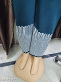 Trendy long-sleeve kurti set with floral pattern
