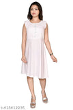 A person in a long, white, sleeveless dress with a V-neck