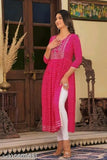 women's rayon Nyra cut kurti With work