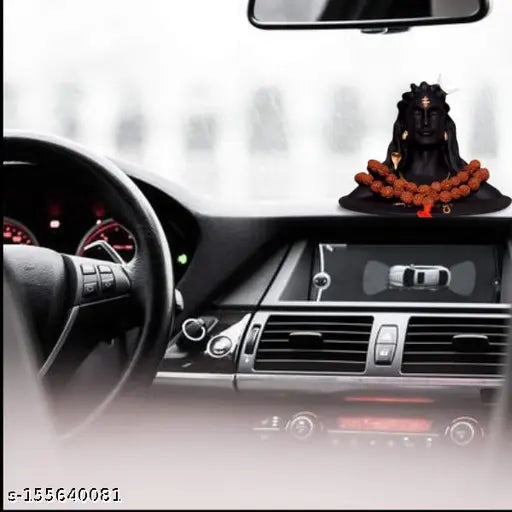 Large poly resin Adi Shankara statue for car decoration & office table, 16.5 cm x 13.5 cm x 11 cm, made in India