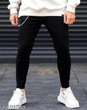 Men's black stretchable jeans, high-quality and affordable, featuring a versatile style and comfortable fit. Size 28, 30, or 32 inches waist. Made in India
