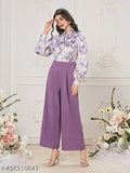 Trendy lycra jumpsuit for women, solid net pattern, long sleeves, available in S, M, L, XL