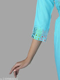 Sky blue airy long sleeve shirt women's formal wear