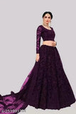 Semi-stitched net Lehenga Choli set for women, embroidered bridal party wear in free size. Indian traditional fashion for special occasions." (125 characters)