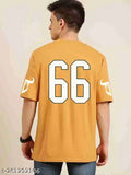 Red cotton blend printed round neck t-shirt for men, featuring Devil Men design, short sleeves, versatile casual wear