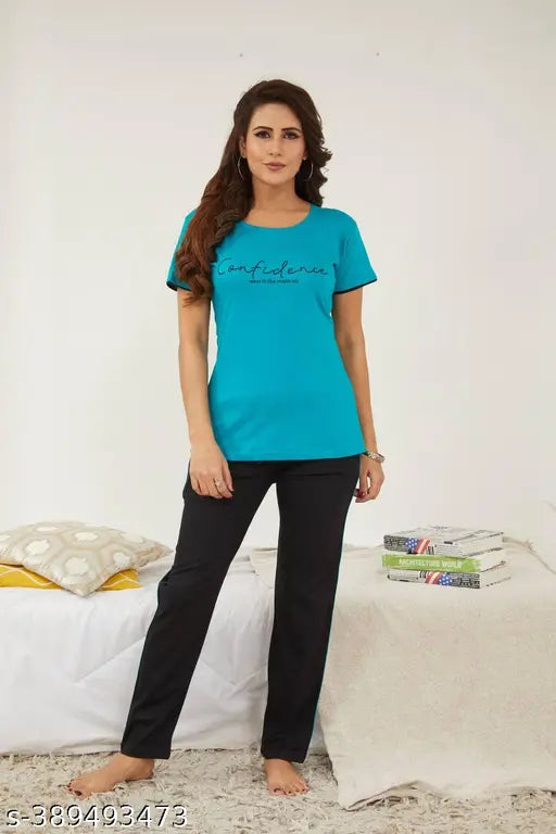 Sumeer Special 100% cotton rama colors nightsuit for women - Trendy, comfortable 2-piece pyjama set with short sleeves, perfect for daily use and various occasions. Made in India