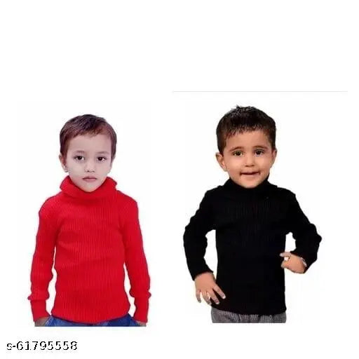 Wool thermal top, soft and comfortable, 2 pack for babies (high neck, full sleeves), India origin