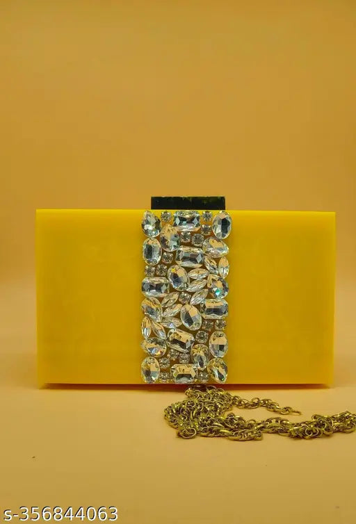 Resin clutch bag, gold with unique pattern, designer handbag, purse for casual party or bridal