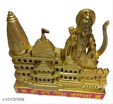 Golden plastic Ayodhya Mandir, symbolic of Lord Ram, ideal for home decor or tabletop display