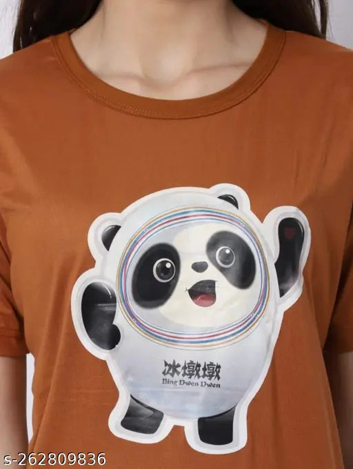 Imported cotton blend night suit with printed net pattern, perfect for summer cool comfort