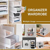 White multi-tiered organizer with compartments, 4 pieces, ideal for makeup, cosmetics, kitchen accessories or bathroom essentials