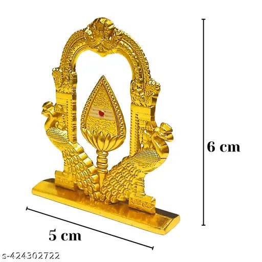 Indian religious art: Arch with Vel Peacock Thiruvatchi, ornamental Murugan idol